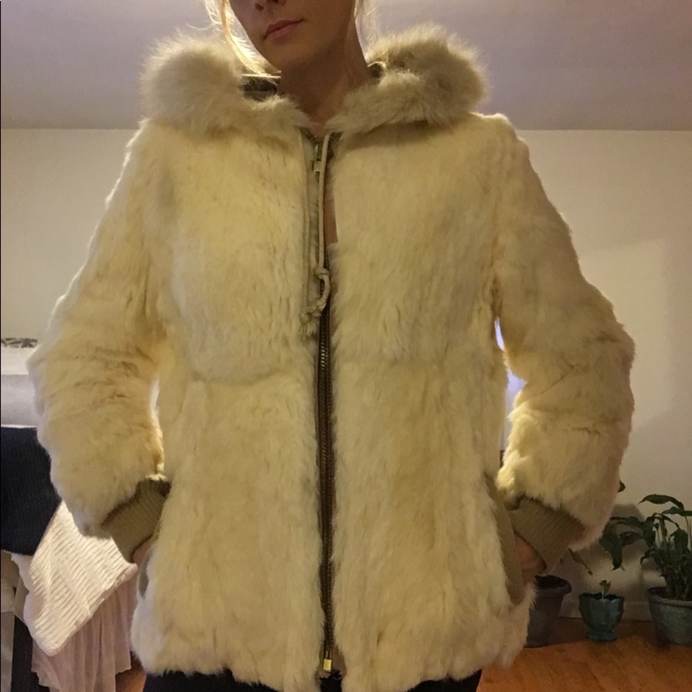 Vintage designer fur coat rabbit